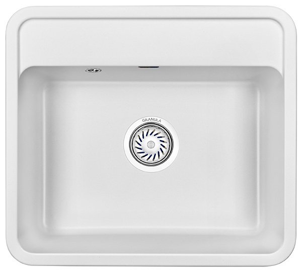 Кухонная мойка GRANULA 5601 56х50х19 см, кварцевый песок, тон белый купить,157100