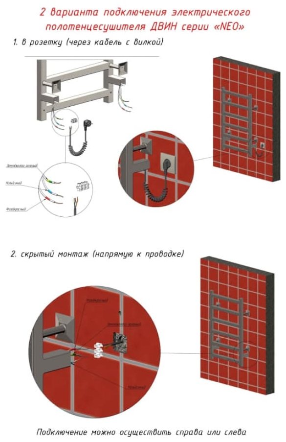 Полотенцесушитель электрический Двин J plaza neo 60/50 , лесенка 50x60 см