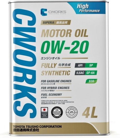 Моторное масло Синтетическое CWORKS Superia 0W-20 4 л купить,39200