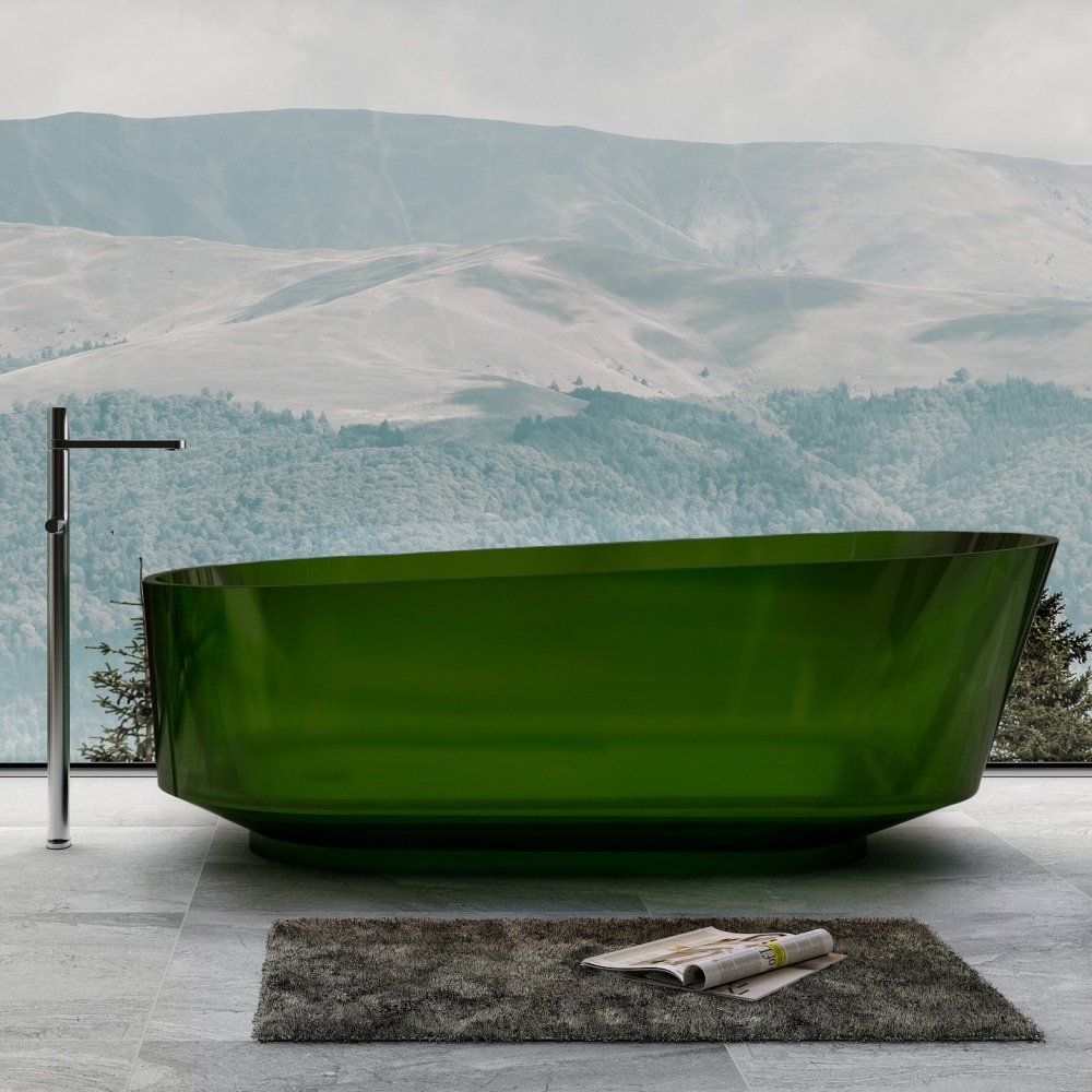 Ванна Abber Kristall AT9706Emerald 170x80 см, стекло