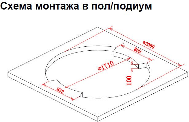 Ванна KABINKA.KZ G9060 K 200x180 см, акрил купить,NaN