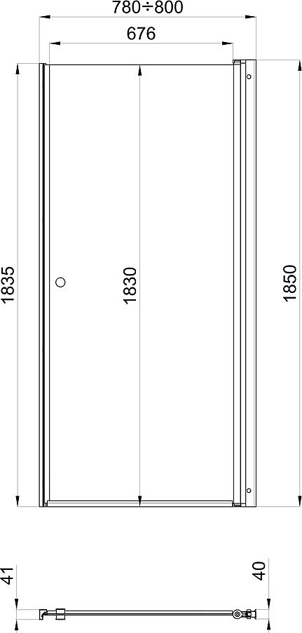 Душевое ограждение Ограждение одностенное Triton Уно 80x185 K0000067803