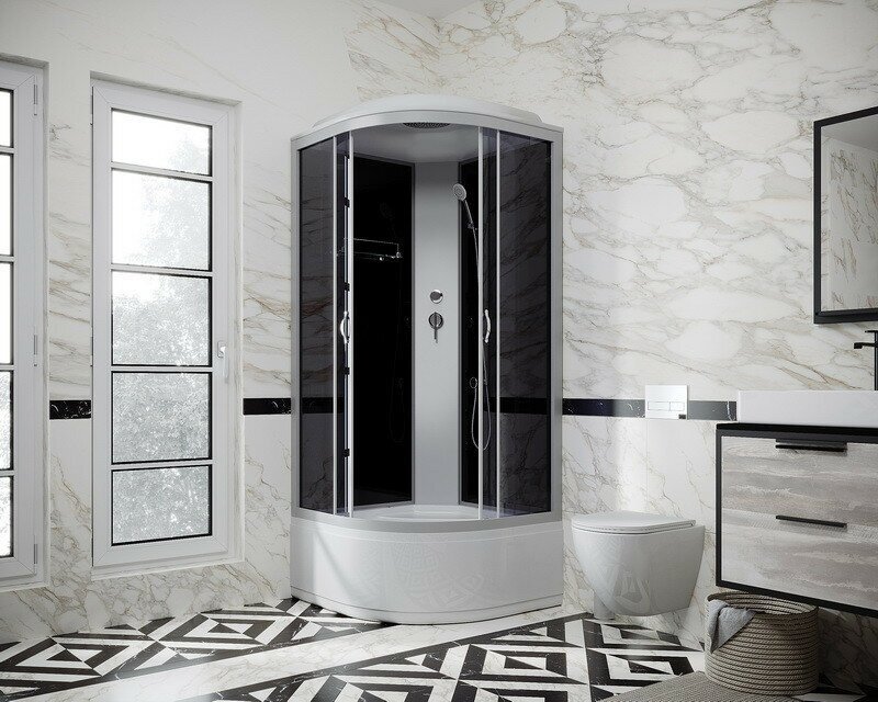 Душевая кабина Niagara NG-2509-14G, 215х100 см, высокий поддон купить,NaN