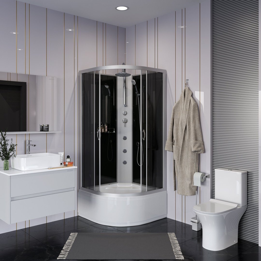 Душевая кабина Niagara NG-2509-14G, 215х100 см, высокий поддон купить,NaN