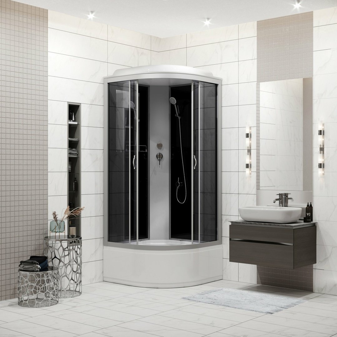Душевая кабина Niagara NG-2509-14G, 215х100 см, высокий поддон купить,NaN