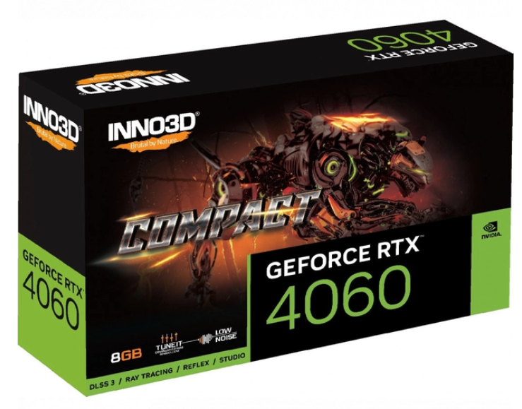 Видеокарта Inno3D GeForce RTX 4060 Compact N40601-08D6-173050N 8Gb - ForteMarket Видеокарта Inno3D GeForce RTX 4060 Compact N40601-08D6-173050N 8Gb купить,0