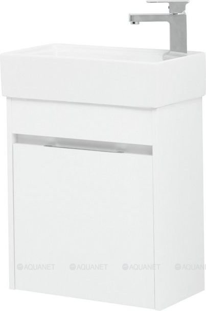 Тумба с раковиной Aquanet Лидс, 49.1x66x25.8 см, белый