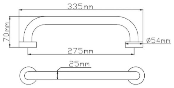 KABINKA.KZ поручень для ванны P3518S серый