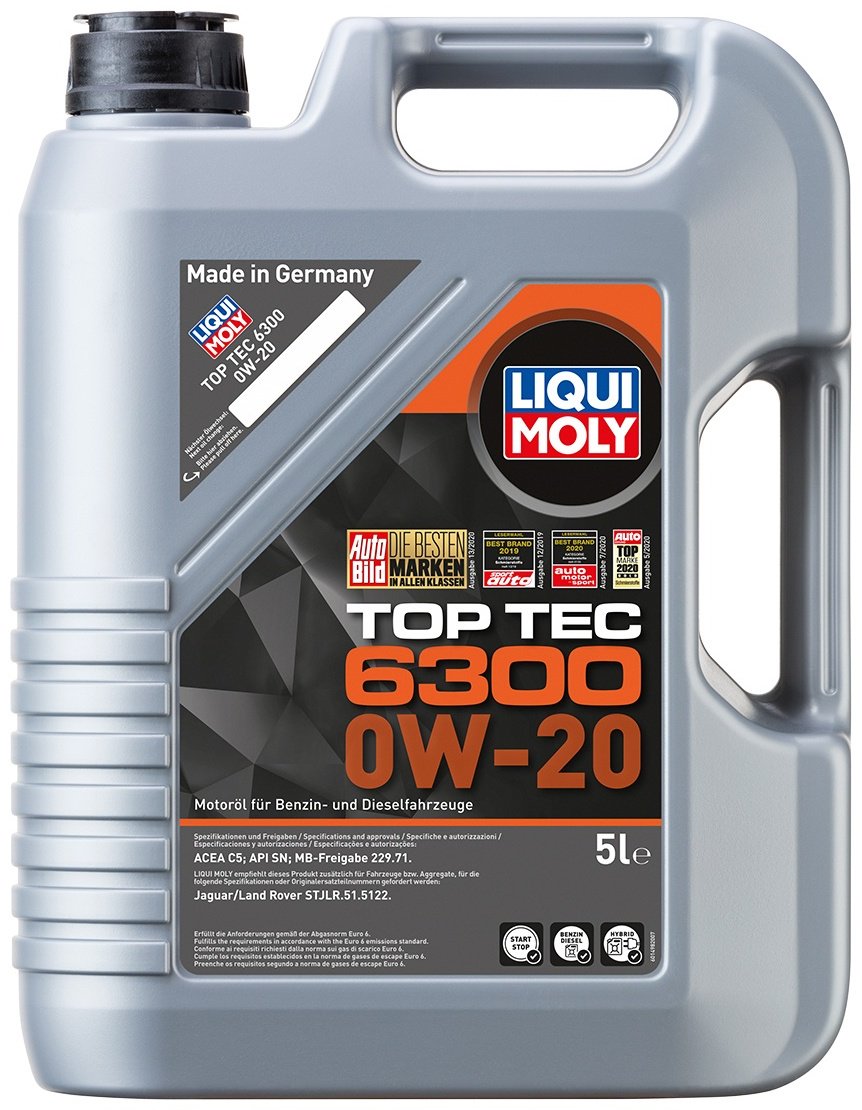 Моторное масло Синтетическое LIQUI MOLY TOP TEC 6300 0W-20 5 л купить,63200