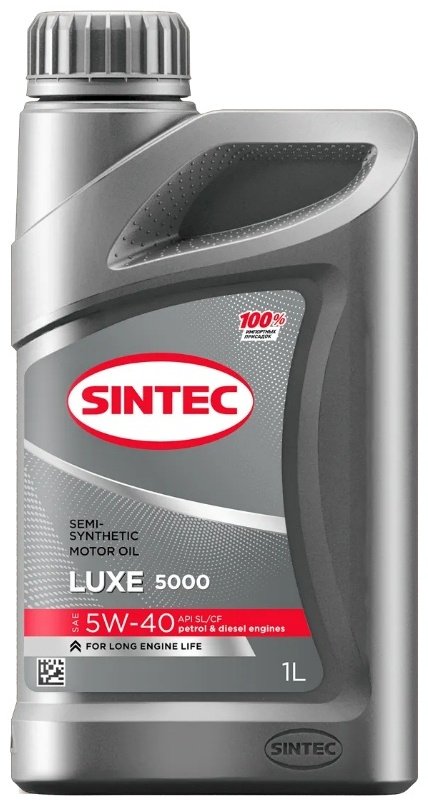 Моторное масло Полусинтетическое SINTEC LUXE 5000 5W-40 1 л купить,15000