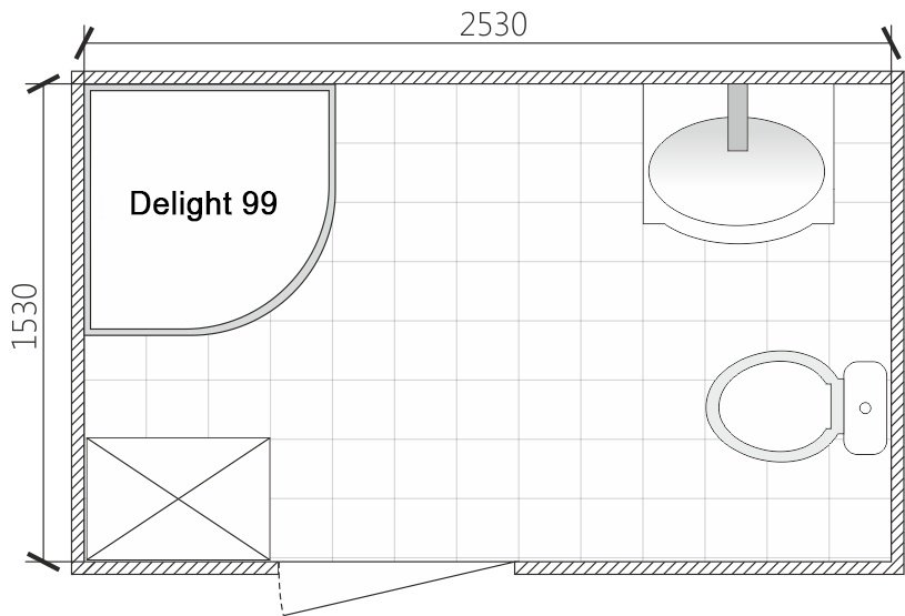 Душевое ограждение Domani-Spa одностенное Delight 99 v1.2, 900х2000 мм