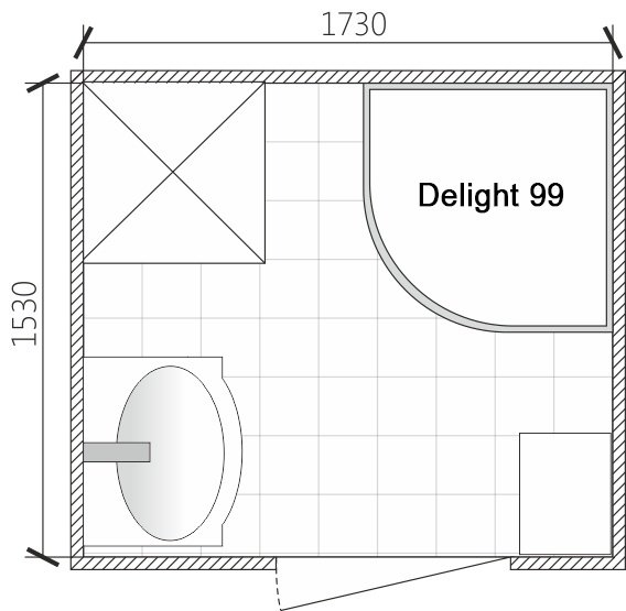 Душевое ограждение Domani-Spa одностенное Delight 99 v1.2, 900х2000 мм