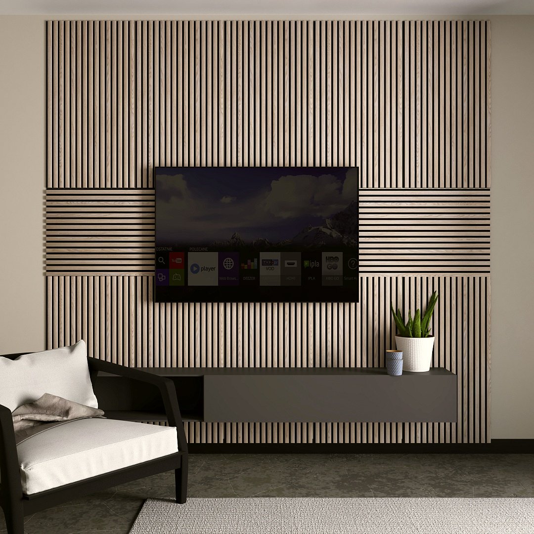 Акустическая реечная панель Trend Light для стен МДФ 900х600х21 мм купить,NaN