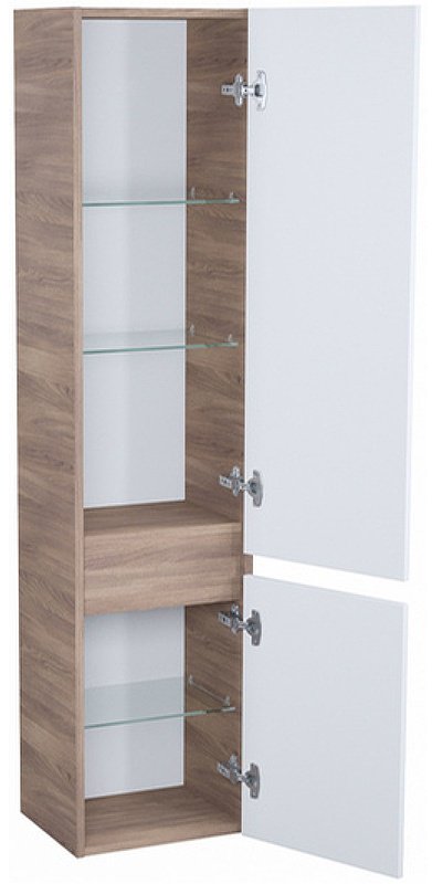 Шкаф-пенал навесной IDDIS ZOD35A0i97, 35x28.1x150 см, белый, коричневый купить,NaN