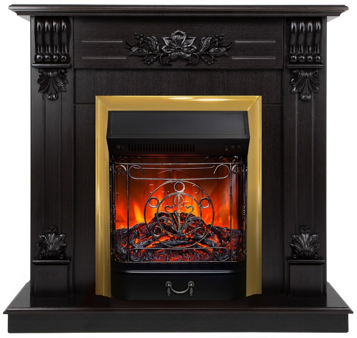 Электрокамин Real Flame Ottawa DN с очагом Majestic Lux Brass