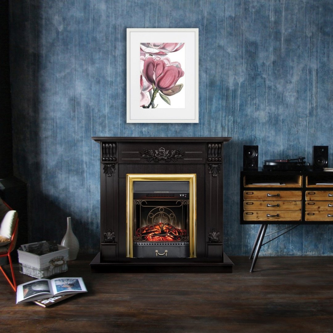 Электрокамин Real Flame Ottawa DN с очагом Majestic Lux Brass