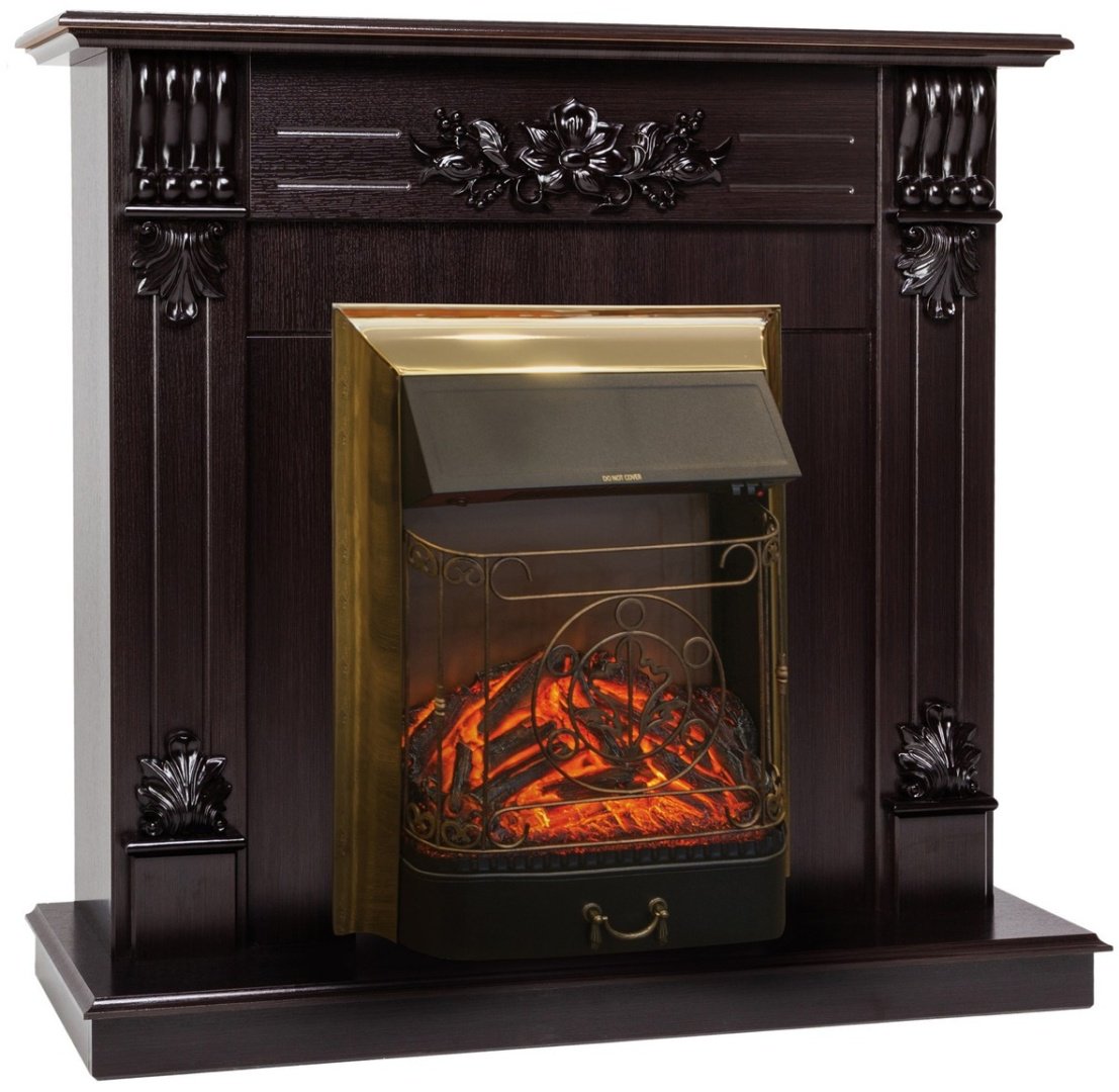 Электрокамин Real Flame Ottawa DN с очагом Majestic Lux Brass