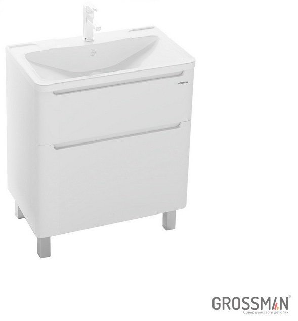 Тумба с раковиной Grossman АДЕЛЬ-70, 69x70x44.6 см, белый купить,NaN