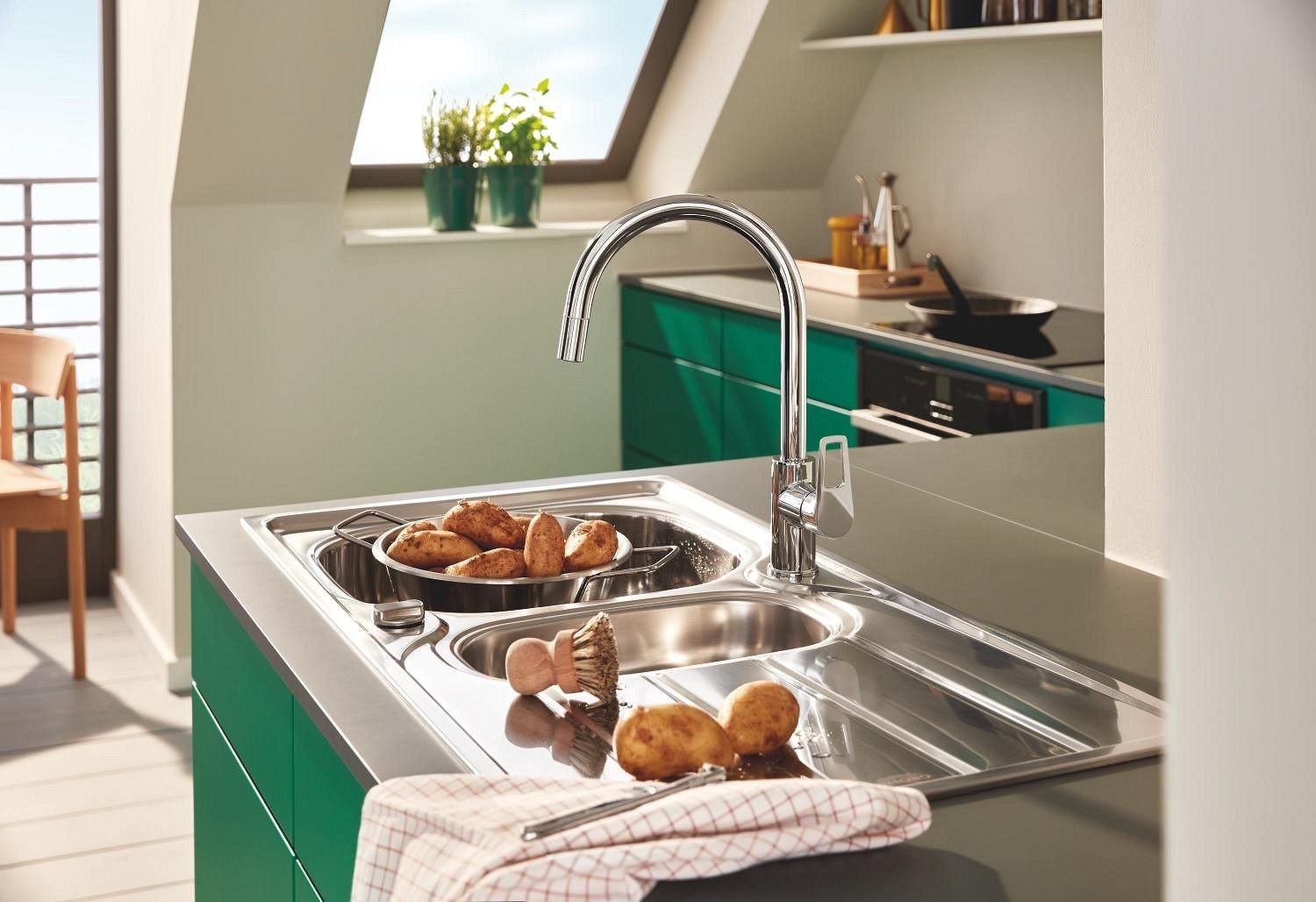 Смеситель для кухни Grohe 30543000, латунь, цвет хром купить,115140