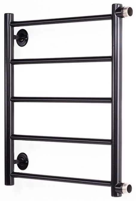 Полотенцесушитель водяной ОЛИМП VLPB-1-6050-black-m, лесенка 50x60 см