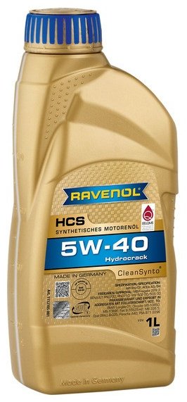 Моторное масло Синтетическое RAVENOL HCS 5W-40 1 л купить,NaN