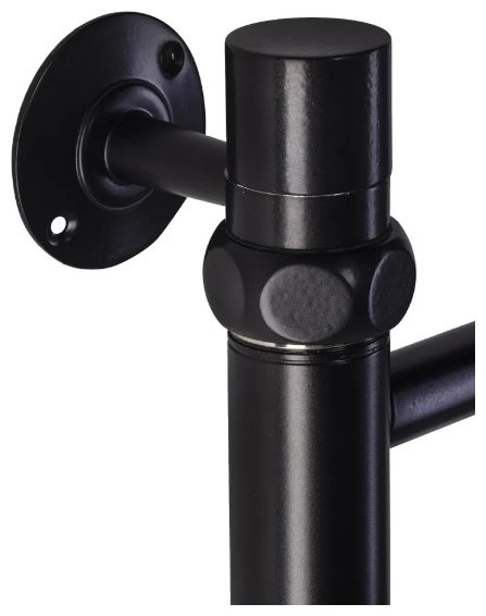 Полотенцесушитель водяной Оптима VLP-1-5080-black-m, лесенка 50x80 см