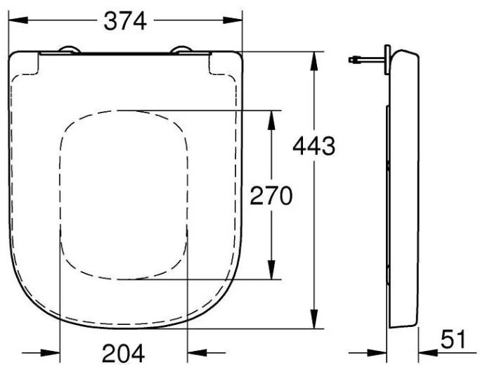 Сиденье Grohe Euro Ceramic 39330001 443x374 мм