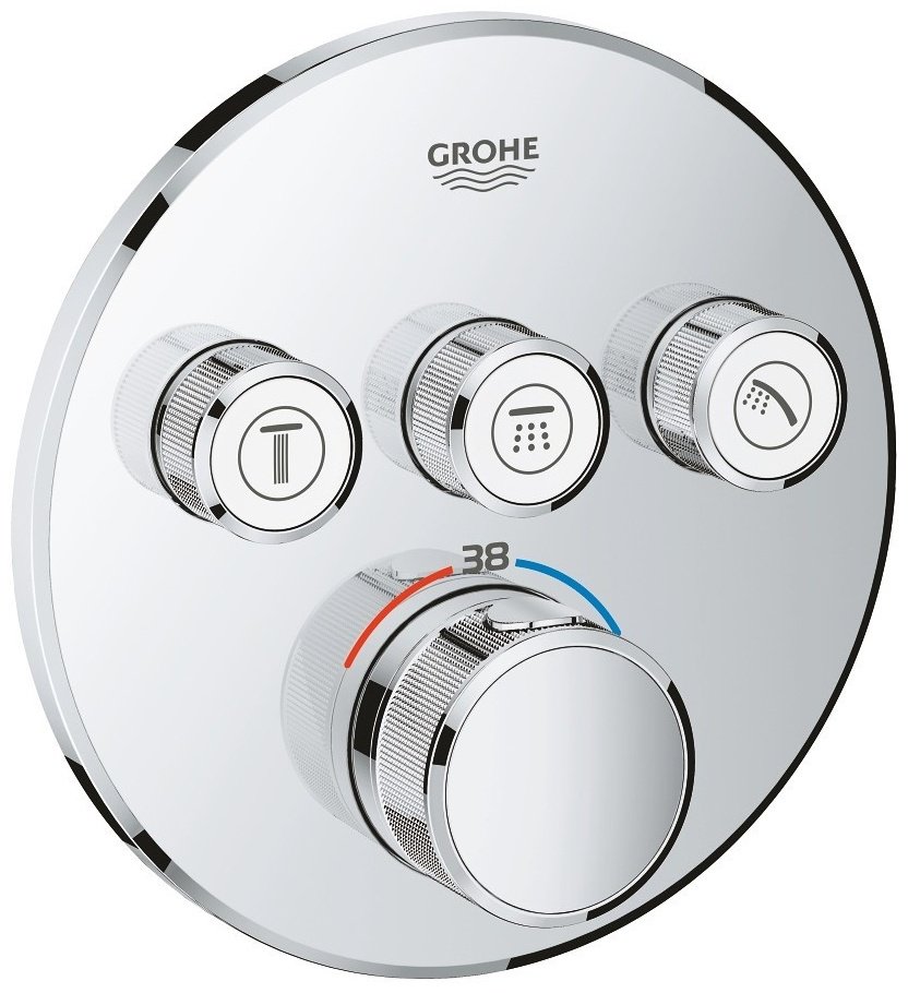 Смеситель для ванны с душем Grohe Grohtherm SmartControl 29121000, однозахватный купить,NaN