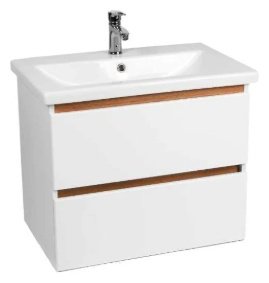 Тумба с раковиной KABINKA.KZ COMO 60, 60x58x45 см, белый, коричневый купить,NaN