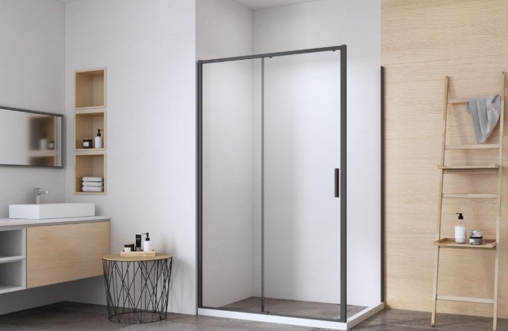 Душевое ограждение KABINKA.KZ двухстенное AE65-140x100-BT, 1400х1900 мм