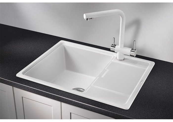 Кухонная мойка GRANULA 6503 65х50х22 см, кварцевый песок, тон белый