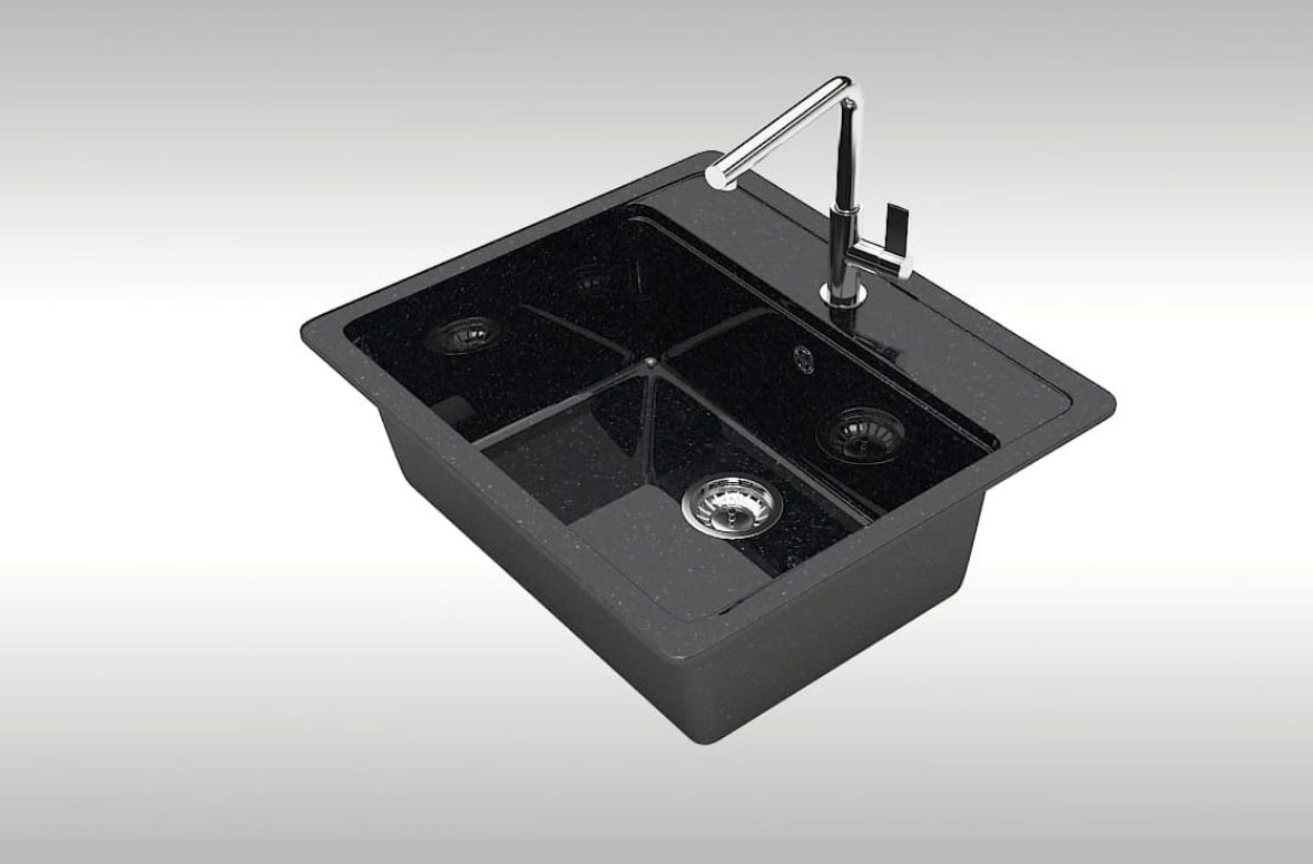 Кухонная мойка Marrbaxx L9/G32 50х57х20 см, искусственный камень, тон черный