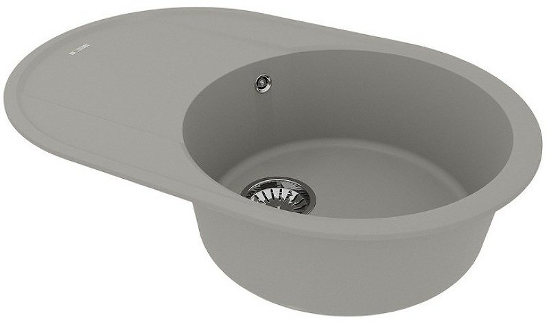 Кухонная мойка Lemark 9910057 76х50х20 см, искусственный гранит, тон серый