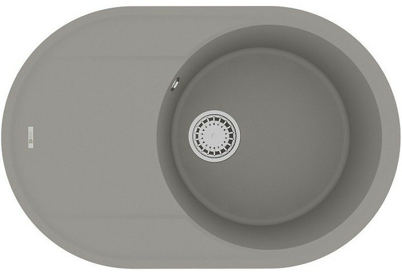 Кухонная мойка Lemark 9910057 76х50х20 см, искусственный гранит, тон серый