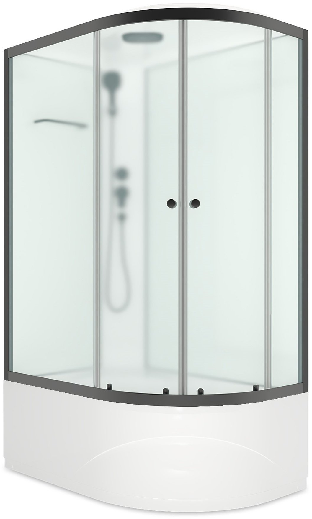 Душевая кабина KABINKA.KZ DS01DS128LHWM00.Gt-Black, 218х120 см, высокий поддон купить,NaN