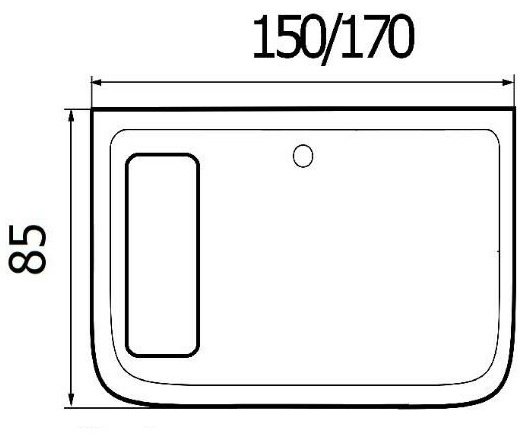 Ванна Wemor WEMOR 150 150x85 см, акрил