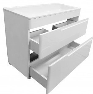 Тумба с раковиной KABINKA.KZ Kare Luxe, 70x86x44.6 см, белый купить,NaN