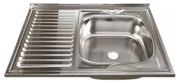 Кухонная мойка Mixline ML 527971 60х80х16 см, нержавеющая сталь, тон серебристый купить,NaN