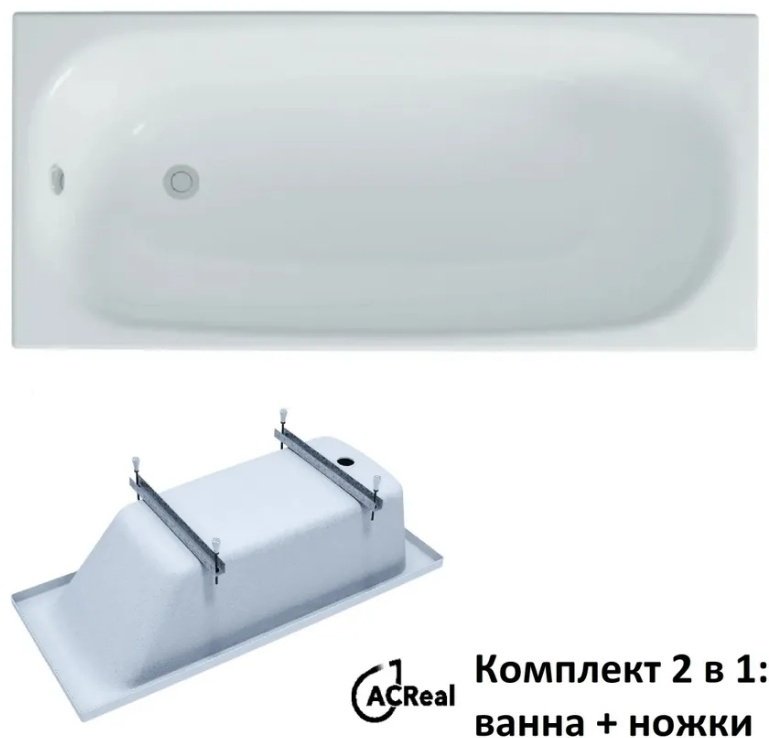 Ванна KABINKA.KZ Рига 150 150x70 см, акрил купить,NaN