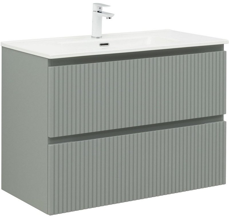 Тумба с раковиной KABINKA.KZ Flat 90 335435, 90x63.7x45.5 см, серый купить,NaN