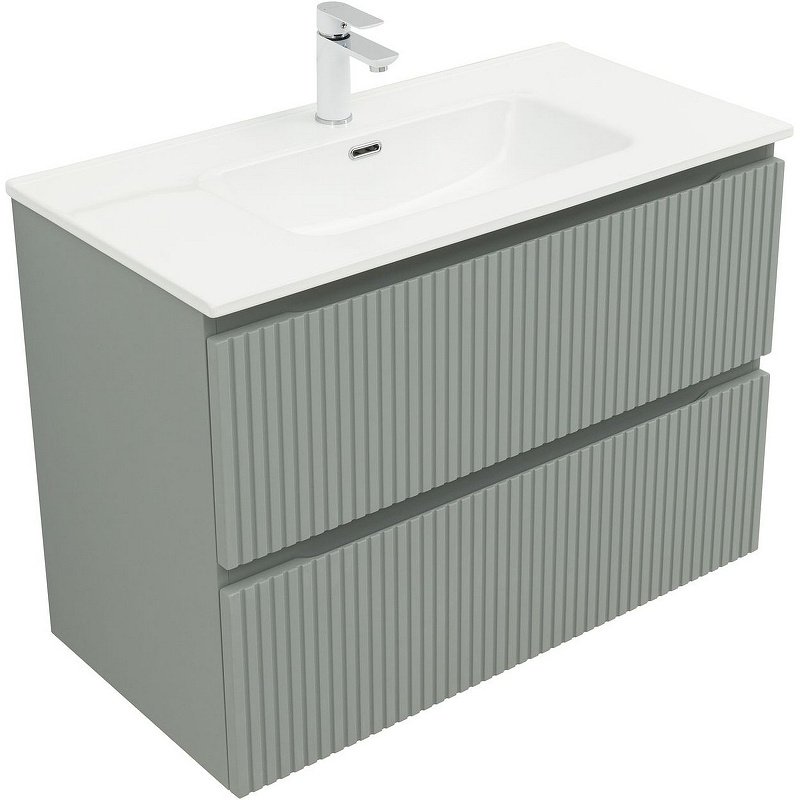 Тумба с раковиной KABINKA.KZ Flat 90 335435, 90x63.7x45.5 см, серый купить,NaN