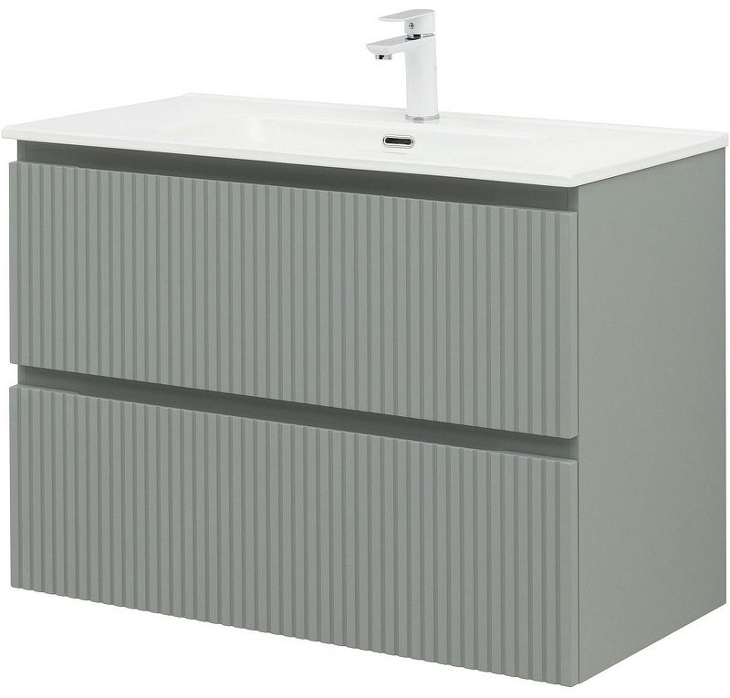 Тумба с раковиной KABINKA.KZ Flat 90 335435, 90x63.7x45.5 см, серый купить,NaN