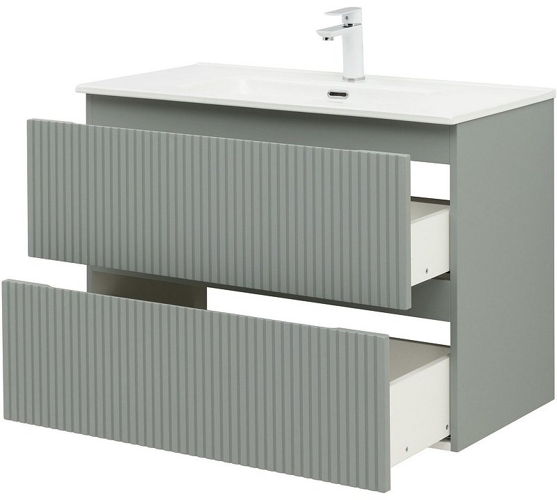 Тумба с раковиной KABINKA.KZ Flat 90 335435, 90x63.7x45.5 см, серый купить,NaN