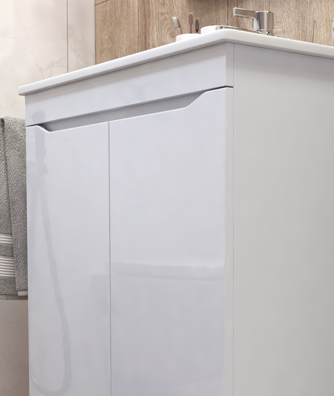 Тумба с раковиной KABINKA.KZ Grani 750, 71.8x83x45.2 см, белый купить,NaN