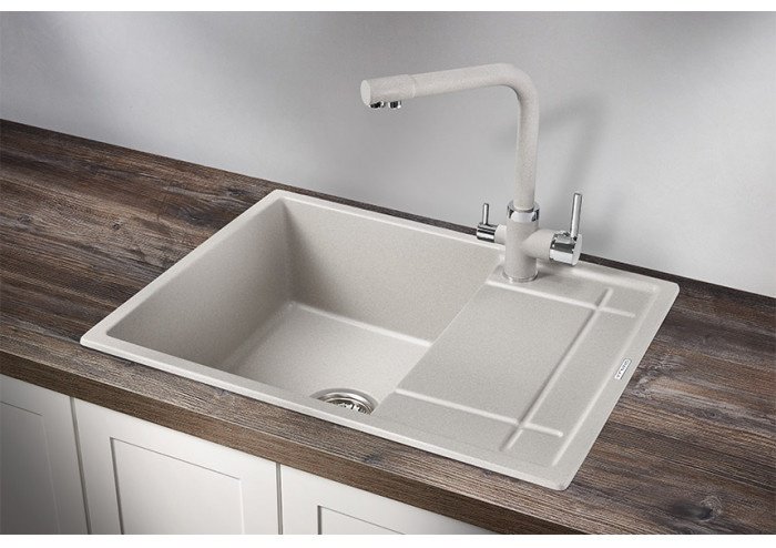 Кухонная мойка GRANULA 6501 65х50х20 см, кварцевый песок, тон базальт купить,259700