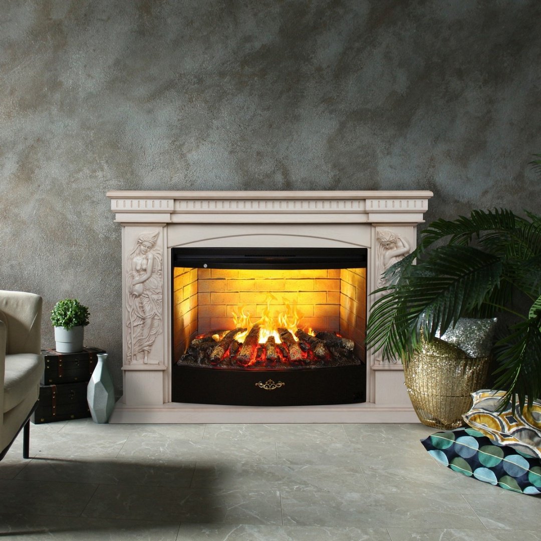Электрокамин Real Flame Diva 33 WT-619B с очагом 3D Firestar 33