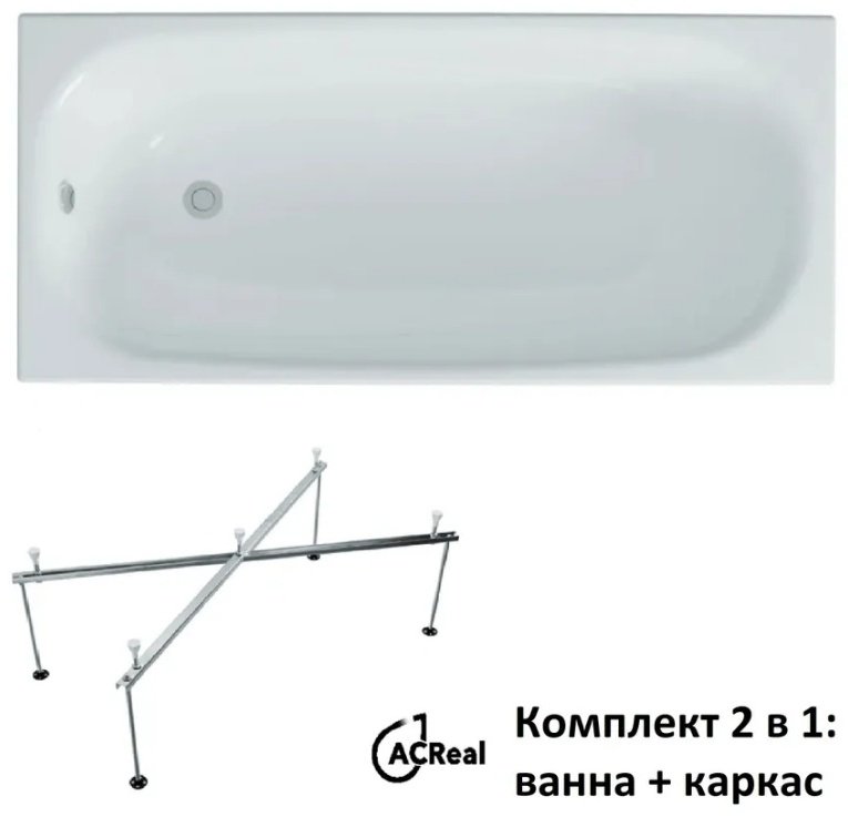 Ванна Triton Рига 150 150x70 см, акрил купить,NaN