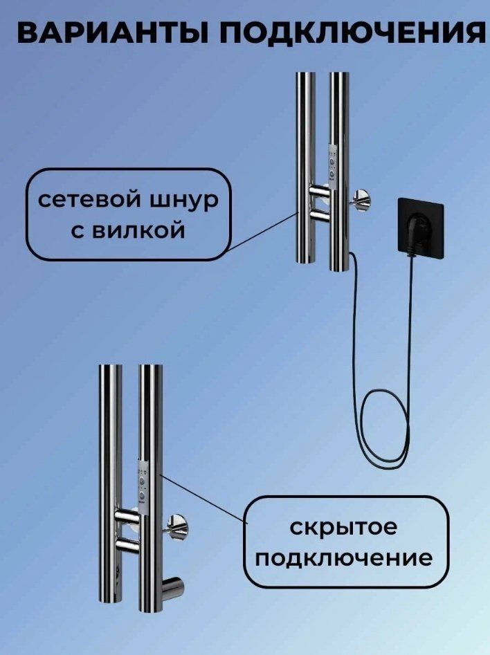 Полотенцесушитель электрический НИКА Robe-2, I-образный 10x120 см