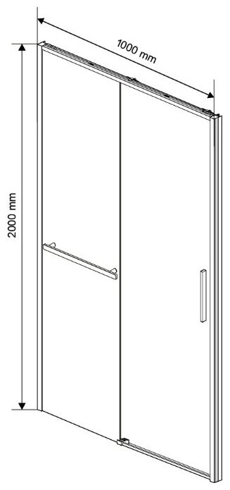 Душевое ограждение Vincea одностенное Slim Soft VDS-1SS100CL, 1000х1000х2000 мм