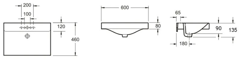 Раковина Lavinia Boho 21520888, Комплект 2 в 1 Lavinia Boho Bathroom Sink (состоит из 33311012, 182129000), цвет хром накладная прямоугольная 60х46 см, фарфор